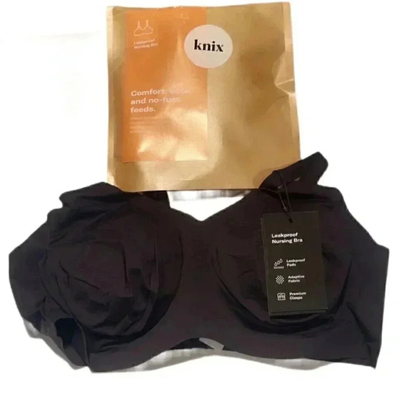 NWT Knix comfortable lightweight premium black leakproof maternity nursing bra 7 - Picture 2 of 3